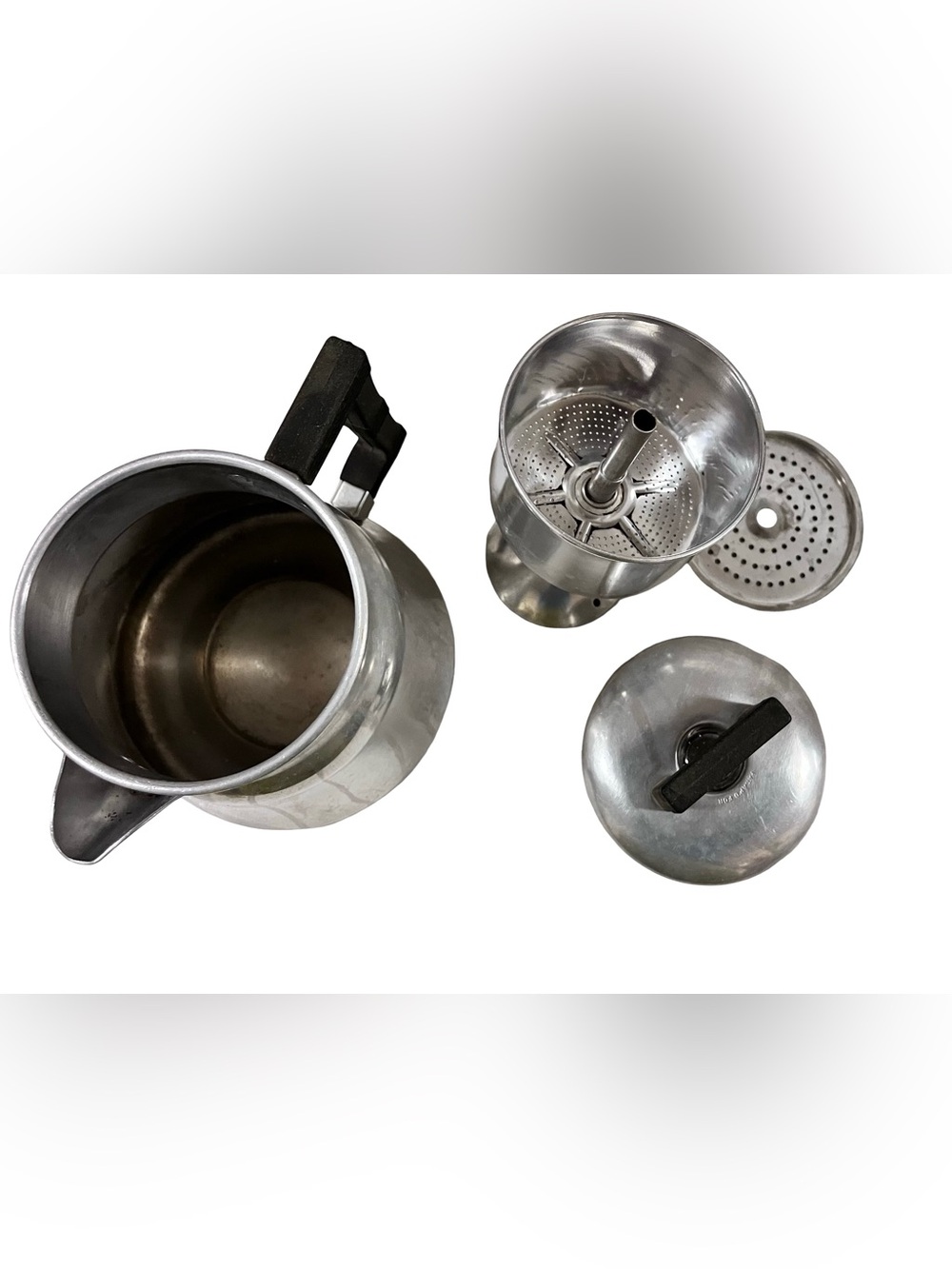 Vtg WEAR EVER Aluminum Perculator Coffee Pot #3006 Camping Outdoors 6 Cup Stove - Picture 3 of 11